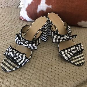 Ann Taylor Buffalo Plaid Heels 8M
